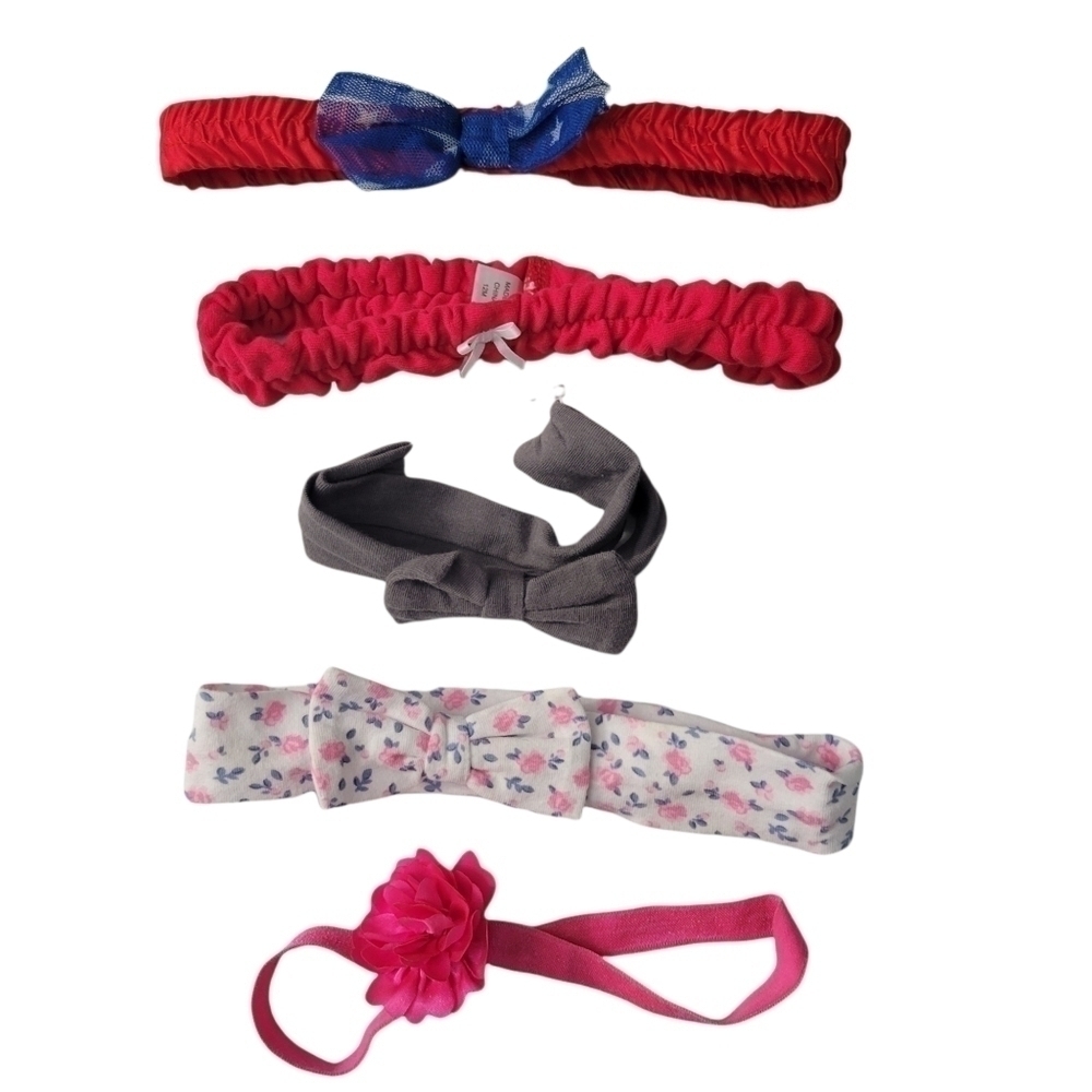 Girls Bow and Flower Headband Bundle